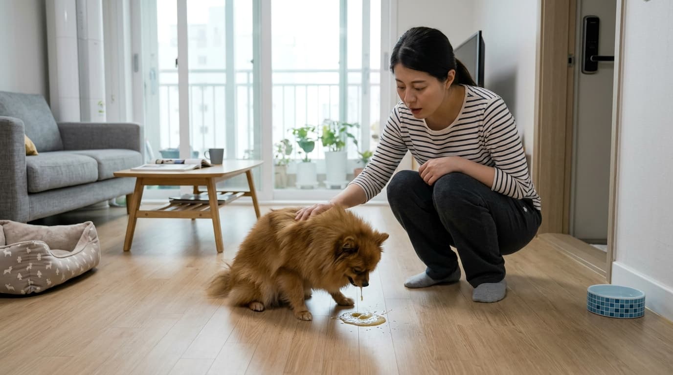 우리 아이가 갑자기 구토를? 닥스훈트 안심이의 정밀 구토 원인 분석 보고서