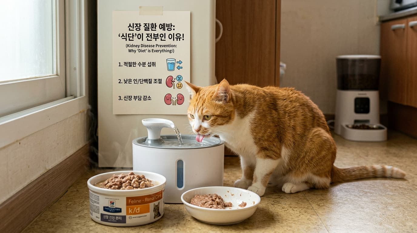 “침묵의 살인자” 고양이 신부전, 0.1%의 정밀함으로 지켜내는 안심 식단 가이드